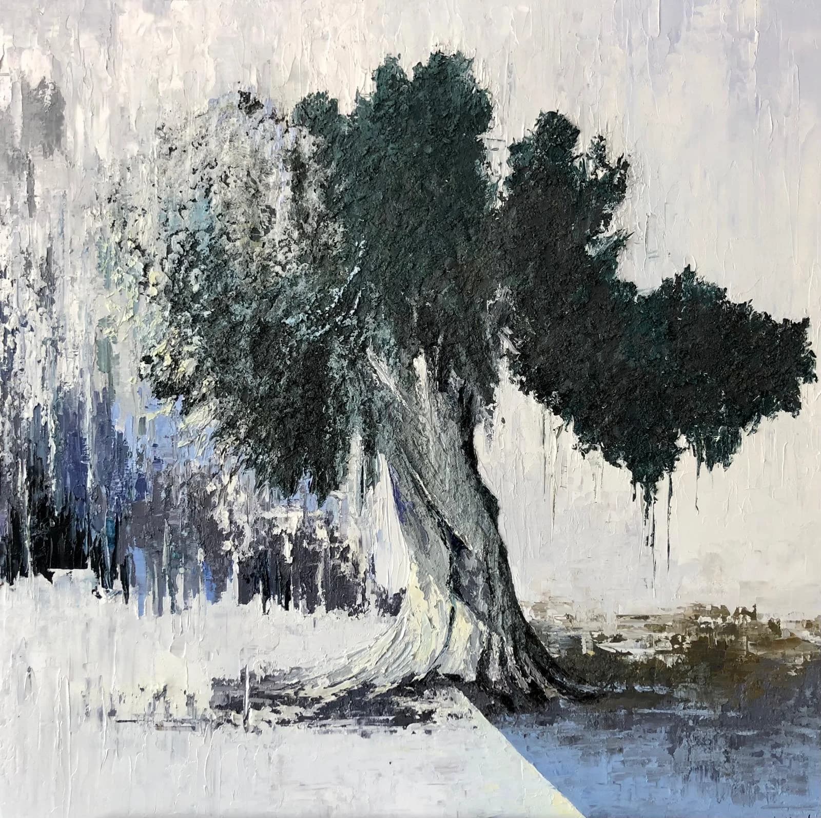 Abstract olive tree
