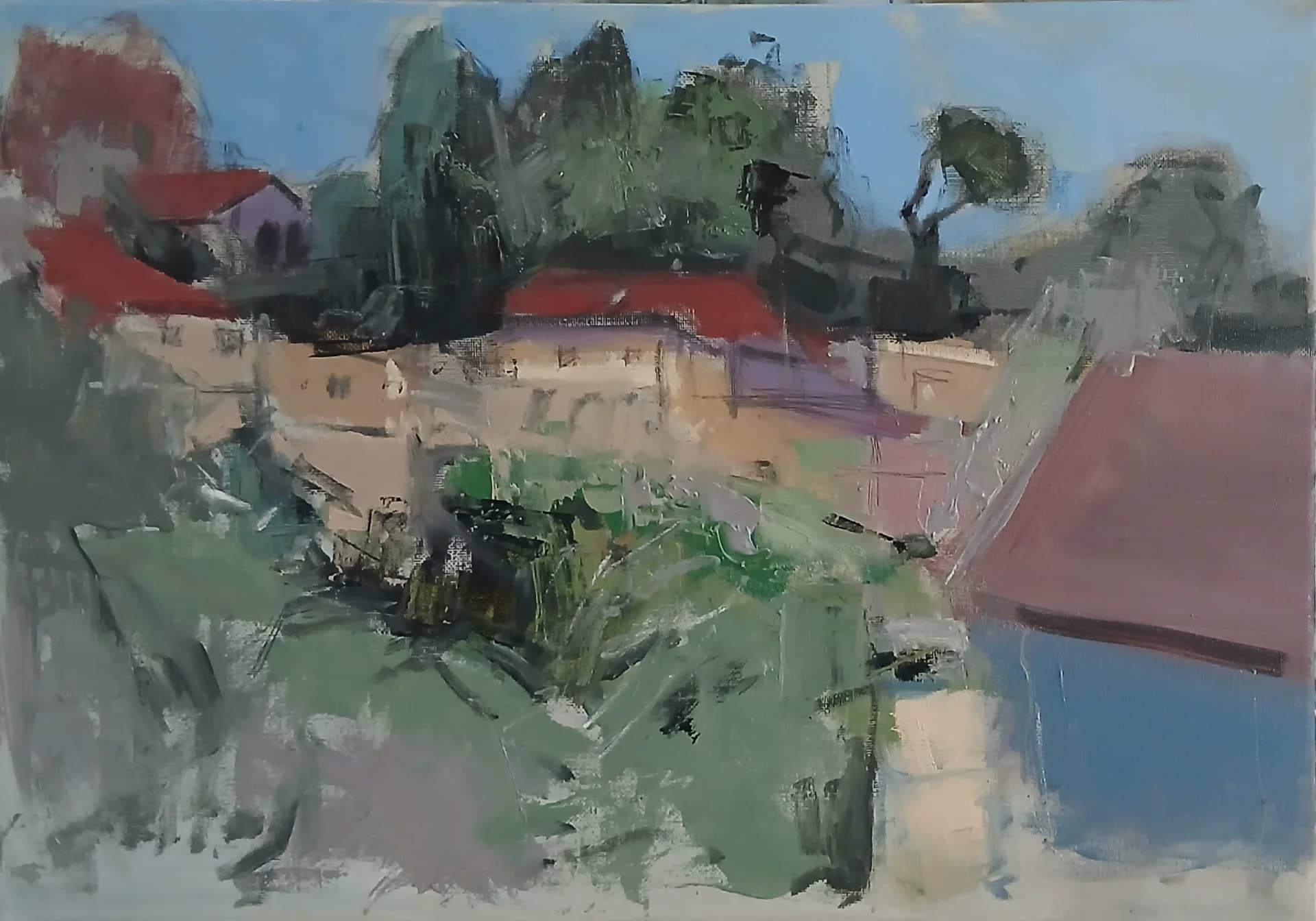 Roofs Beyond the Green